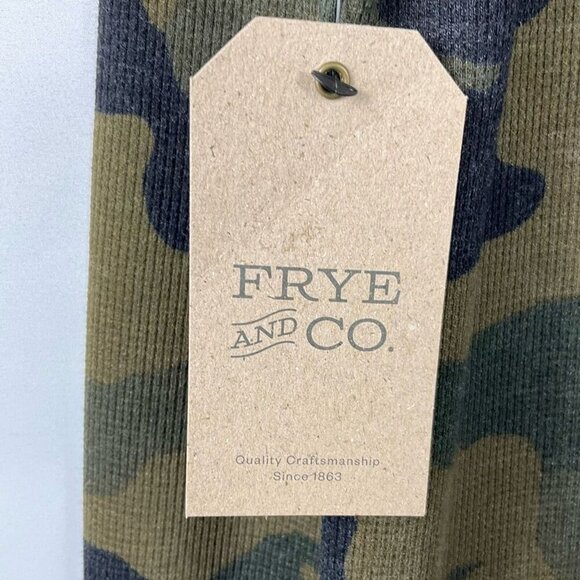 NWT FRYE AND CO Long Sleeve Henley Waffle Green Brown Camo Cotton Poly Men’s SM - Picture 6 of 10
